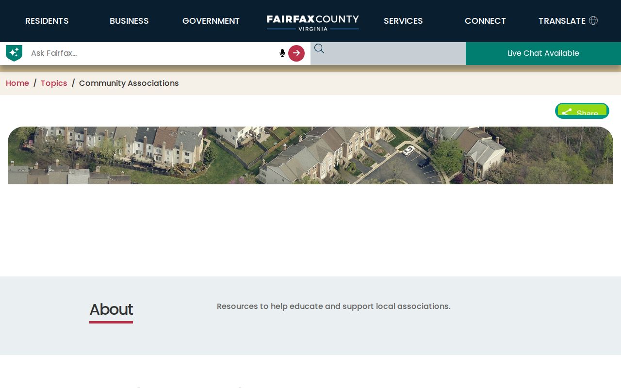 Fairfax neighbors community association information page